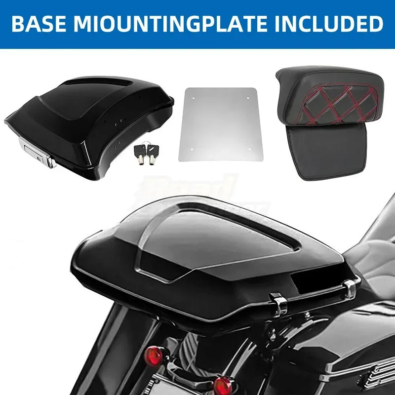 For Harley Touring Electra Street Glide Ultra Classic Road King 97-up Motorcycle Razor Chopped King Pack Trunk Latches Backrest