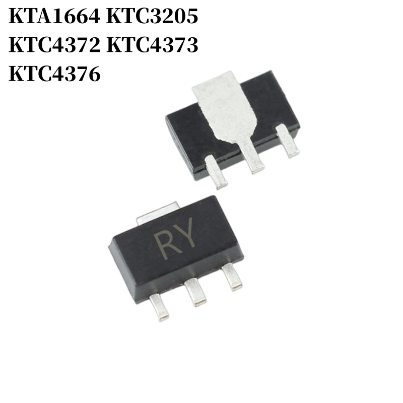 100~5000Pcs KTA1664 KTC3205 KTC4372 KTC4373 KTC4376 SMD Transistor SOT-89 NPN PNP Bipolar Amplifier Transistor