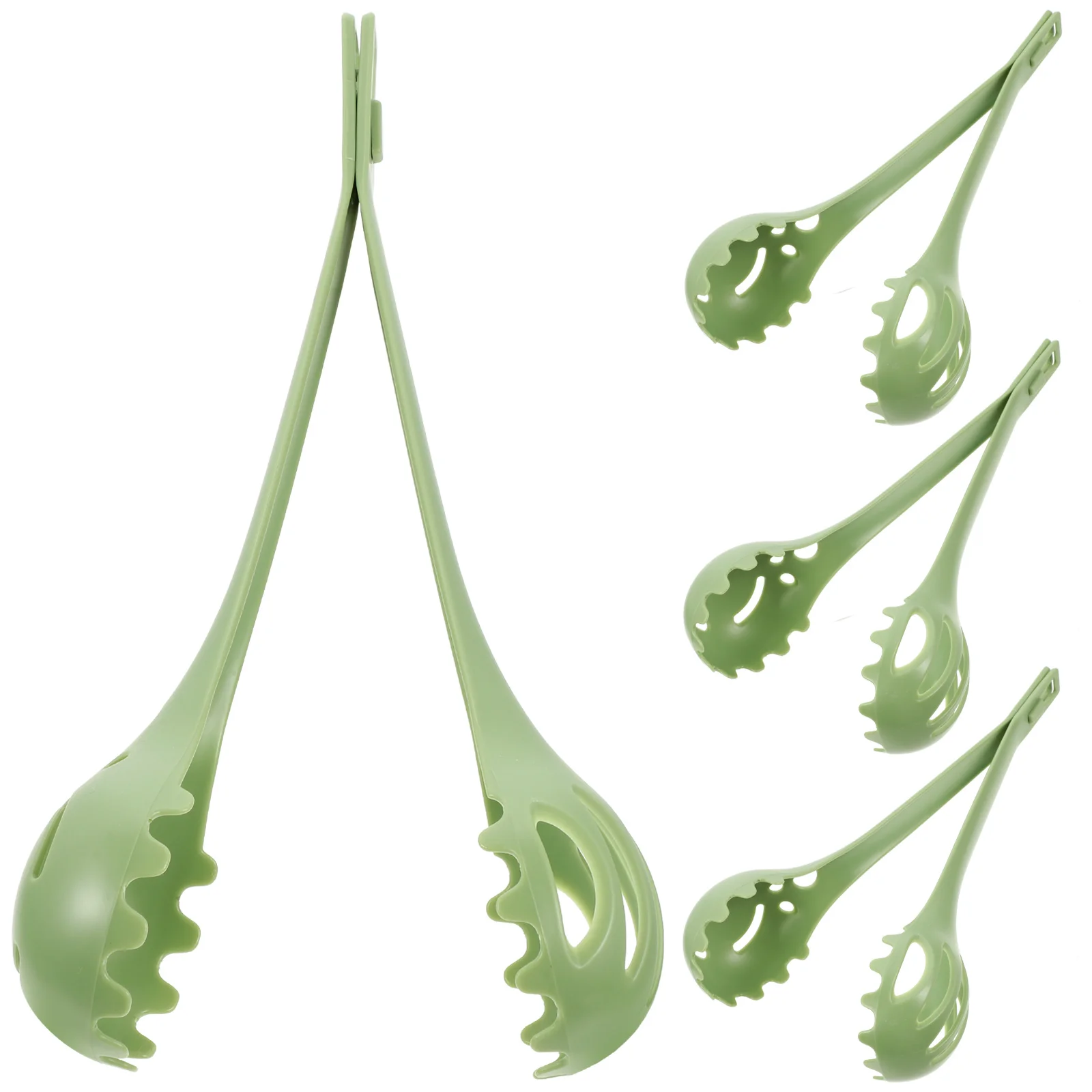 

4pcs Beater Food Tong Multifunctional Kitchen Clamp Premium Plastic Clip Bread Clamp Handle Noodle Spaghetti Server