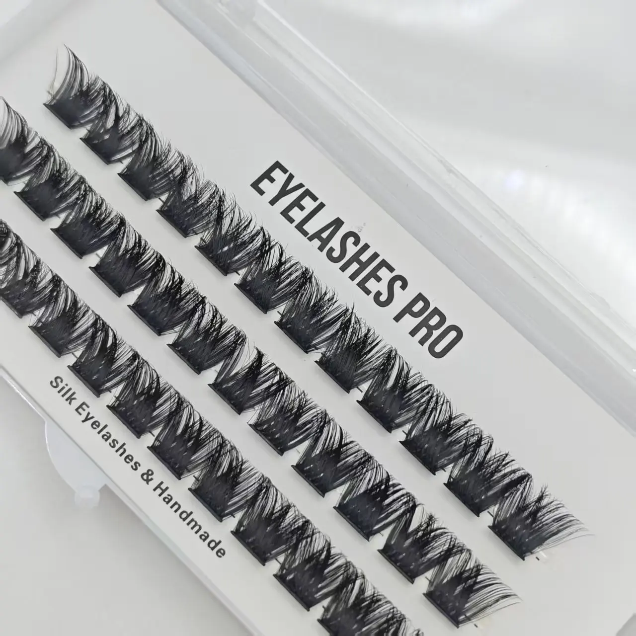 BBA-09 DIY Hand Made Eyelash Extension Segmented Flase Lashes Dramatic Lash Bundles Soft Ribbon Strip Eyelashes Makeup Lashes