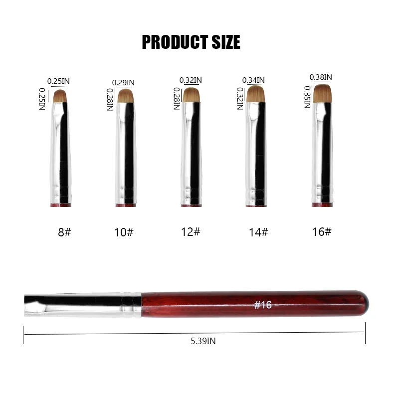 ชุดแปรงทำเล็บแบบฝรั่งเศส 5 ชิ้น แปรงสองหัวสำหรับทำเล็บ ปากกาแต้มลายเล็บ อะคริลิค วาดลาย เพ้นท์เล็บด้วยเจล ประดับเพชร สำหรับมือใหม่ 8-16