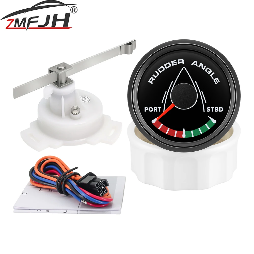 

Индикатор угла поворота руля 52 мм, 0-190 Ом, водонепроницаемый датчик угла поворота руля, 8-цветный светодиодный индикатор угла поворота руля, 12В 24В