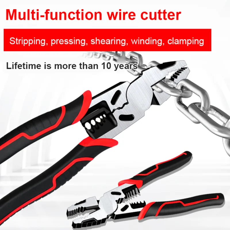 Heavy Duty Tiger Jaw Pliers for Electricians   Inch Universal Wire Pliers