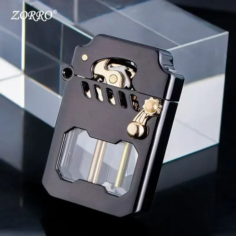 ZORRO Mecha Transparent Fuel Tank Mechanical Ejection Kerosene Lighter Metal High-looking Creative High-end Gift