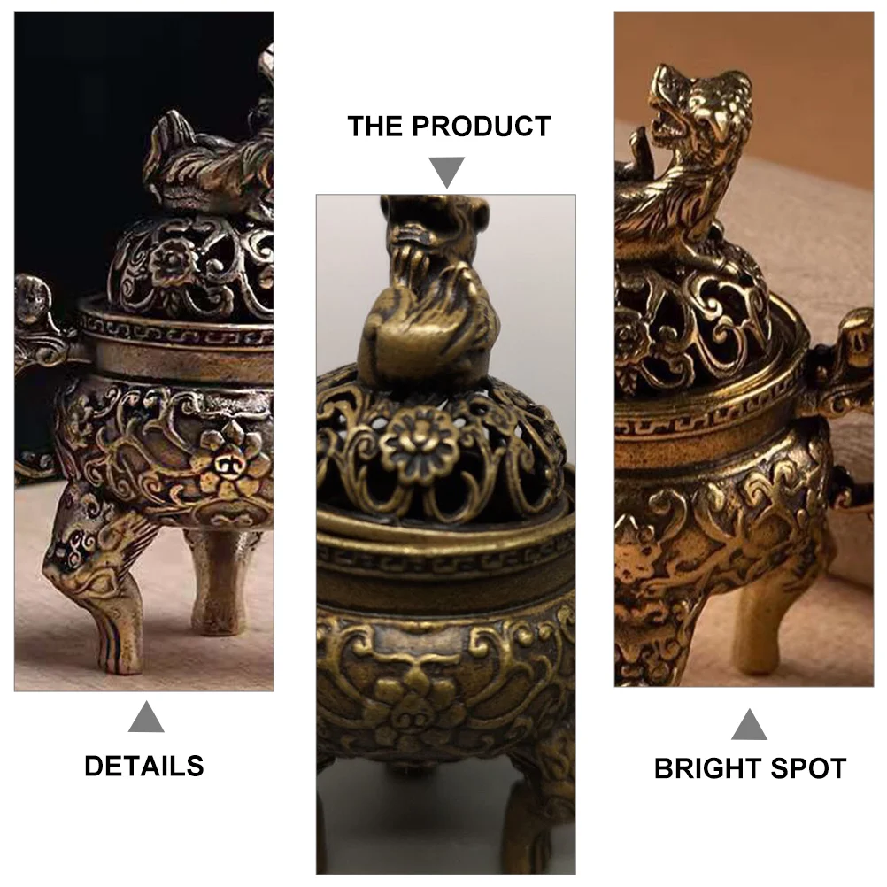 1pc Carved Incense Burner Desktop Aroma Censer Aroma Burner Home Adornment