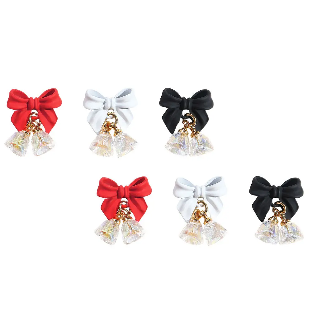 

6Pcs Bow Nail Art Charms Exquisite Workmanship Delicate Details Attractive Manicure DIY Decor Accessory Bow Nail Decors