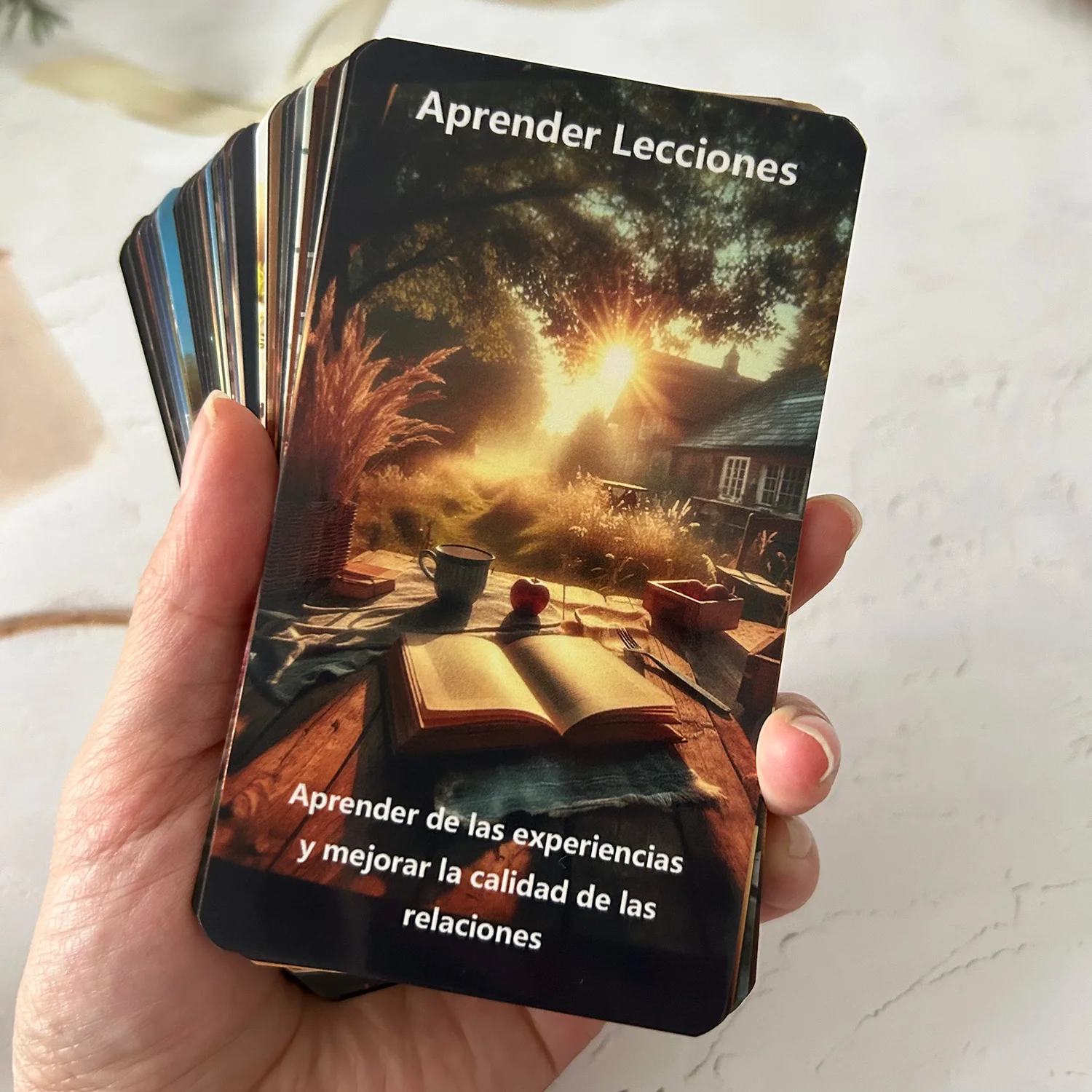 Cartas de oráculo de Tarot de alta calidad, cartas de amor de matrimonio español, accesorios de juego de mesa, poder misterioso, 68x120mm, 56 piezas