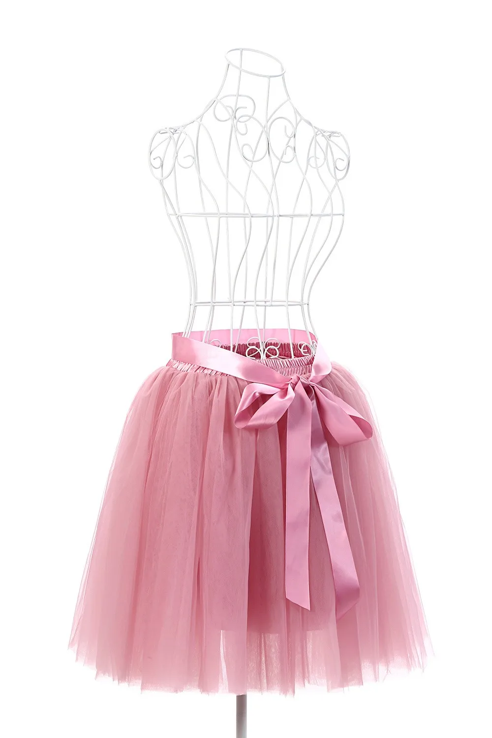 

Summer 6 Layers Tulle Petticoat Tutu Crinoline Skirt For Women Detachable Ribbon Soft Underskirt Ballet Saias Jupe High Elastic