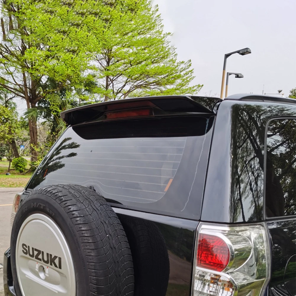For Suzuki Grand Vitara 2007 08 09 10 11 12 13 14 15 Rear Roof Trunk Lid Car Spoiler Wing ABS Material Black Silvery Color Wing