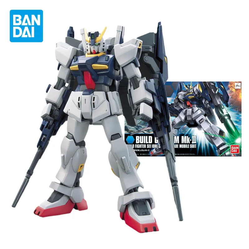 Bandai Kids Assembly Toy Robot Model HG 1/144 Build Gundam MK-2 Anime Action Figure Joints Movable Collection Toys For Boys Gift