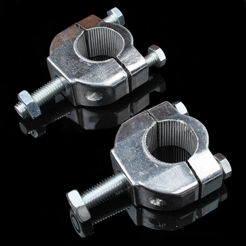 Universal Motorcycle For 22mm 7/8\'\' Handlebar Fat Bar Mount Clamp Adapter Riser,2Pcs Universal Handlebar Clamp Stable Durable
