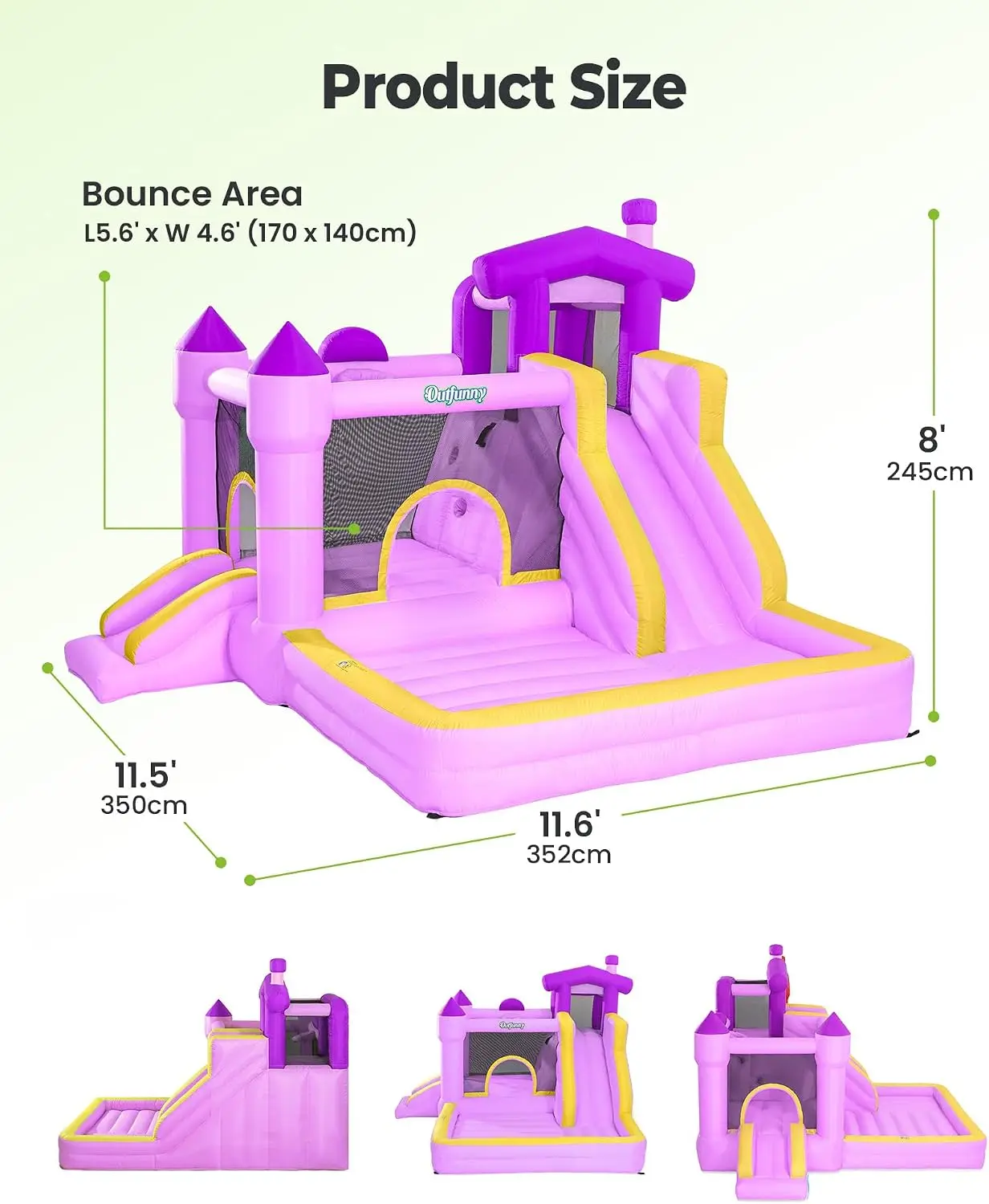 Inflatable Bounce House, Blow up Bouncy House for Big Kids 3-8