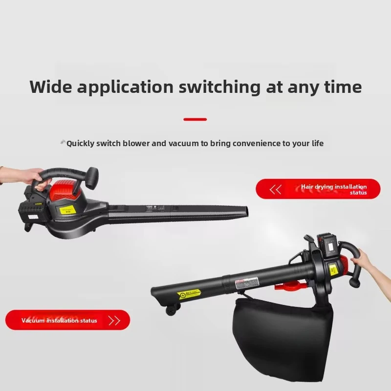 High Power Industrial Strong Cordless Lithium Battery Dust Collector Home Leaf Blower Vacuum Crusher Blower Plastic