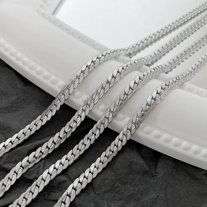 20-60cm 925 sterling Silver luxury brand design noble Necklace Chain For Woman Men Fashion Wedding Engagement Jewelry