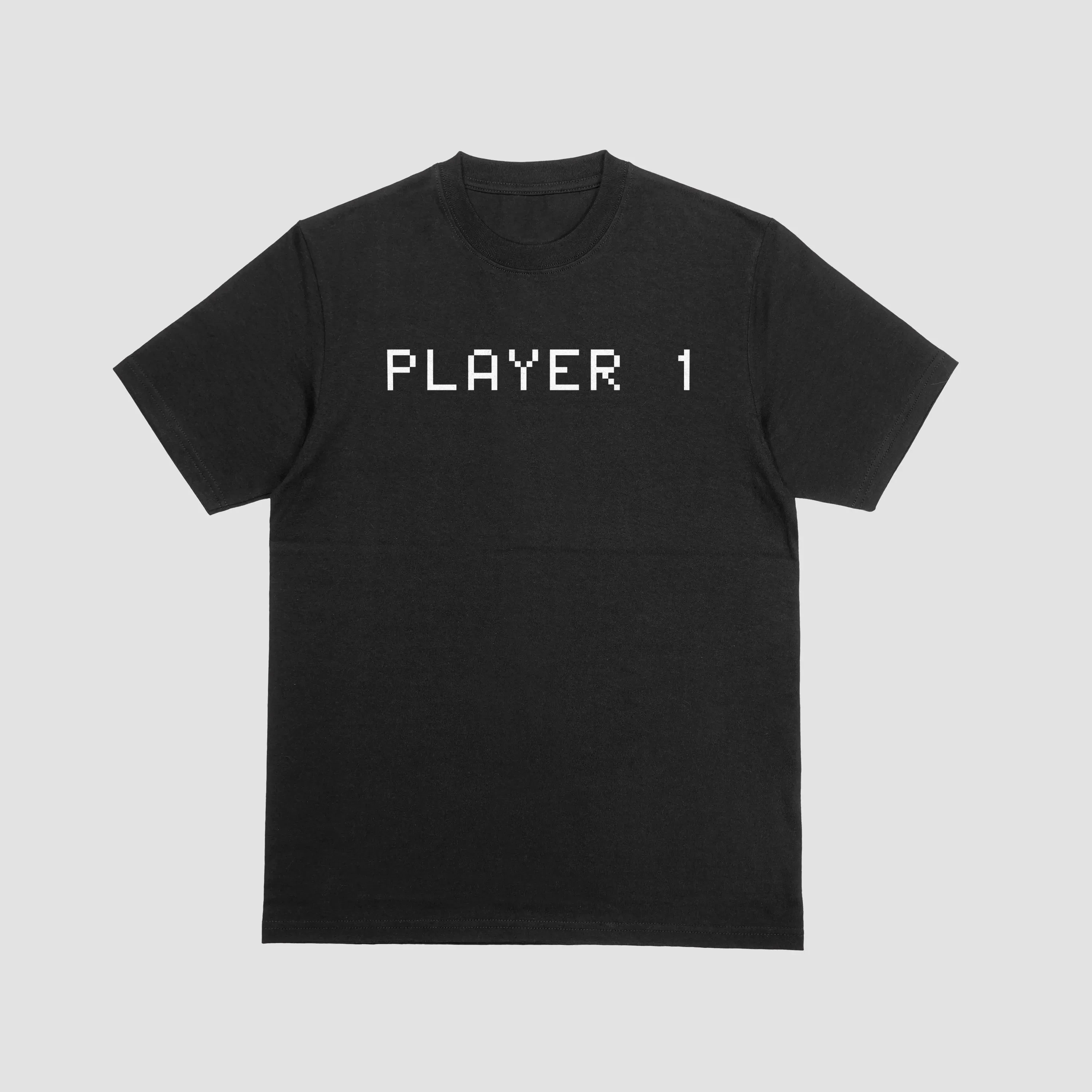 Player 1 and Player 2 T-Shirts Matching Gamer Couple Tees Retro Gaming Gift Best Friend Shirts Short-sleeved Men's T-shirt