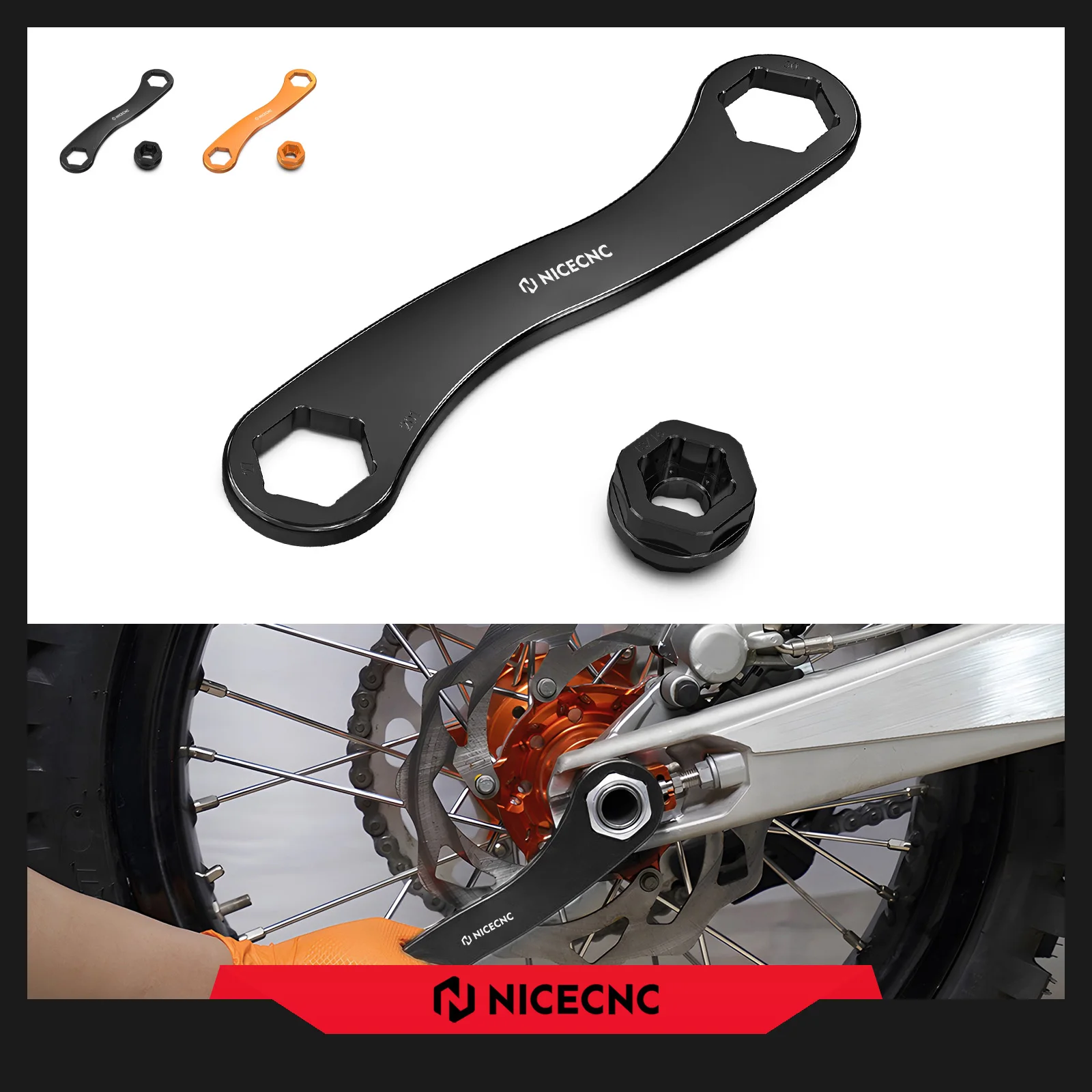 

For 2024 GasGas EC 300 EC 250 MC 125 250 300 250F 350F 450F EC EX ECF EXF MCF 17-27-30mm Multi Size Axle Spanner Wrench Tool
