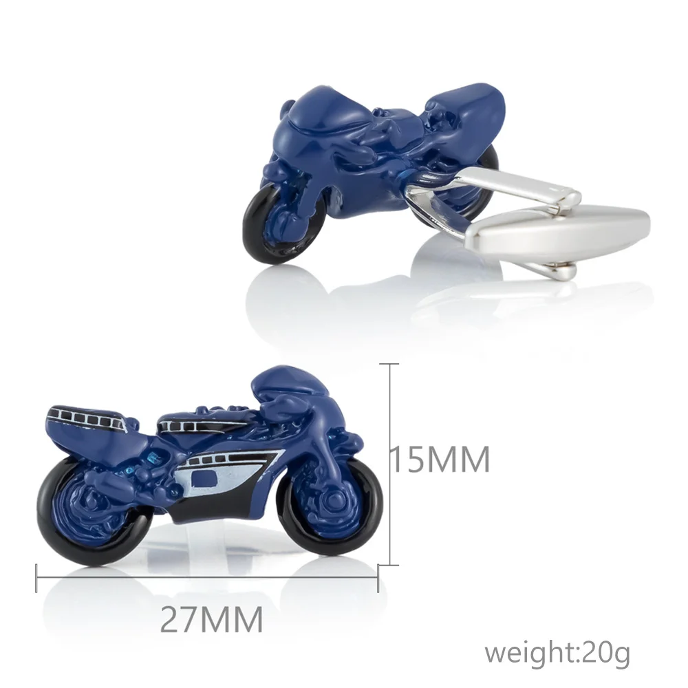 Creative Motorcycle Cufflinks Men's Personalized Racing Car Styling Enamel Sleeve Studs Casual French Shirt Trendy Accessories