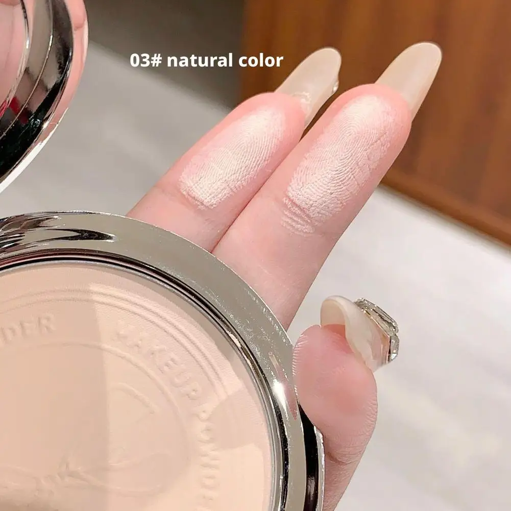 1 stks Natuurlijke Matte Geperst Poeder Olie Controle Fleuren Whitening Gezicht Basis Foundation Compact Concealer Make-up Cosmetica