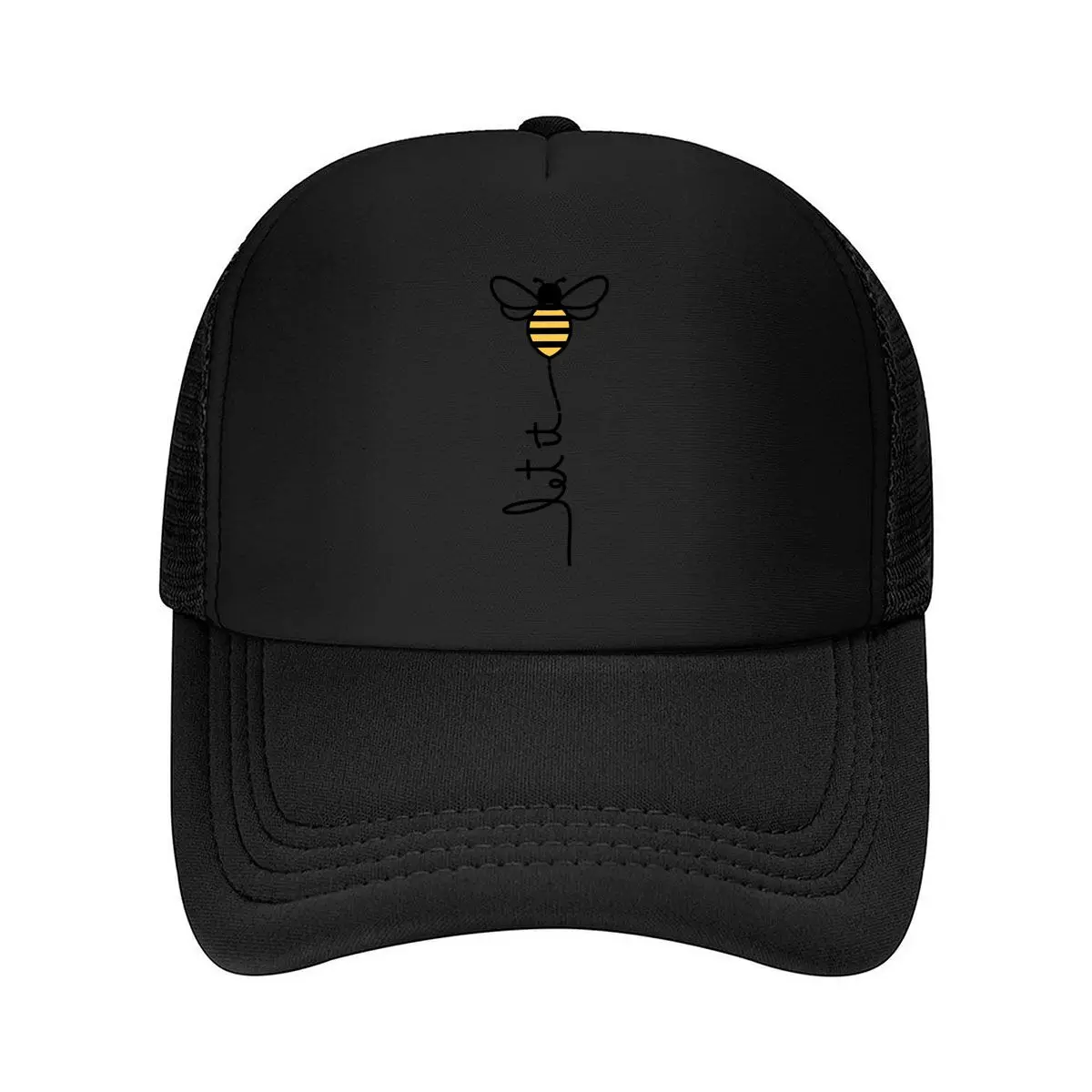Bee Wildflower Save The Bees Beekeeper Nature Lover Graphic Mesh Baseball Cap Hip Hop Dad Hat For Womens Unisex Female