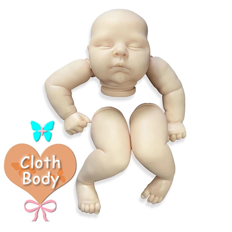21inch Reborn Doll Kit Peaches Soft Touch Fresh Color Unfinished Unpainted DIY Reborn Doll Parts Muñeca Kit Bebe Reborn