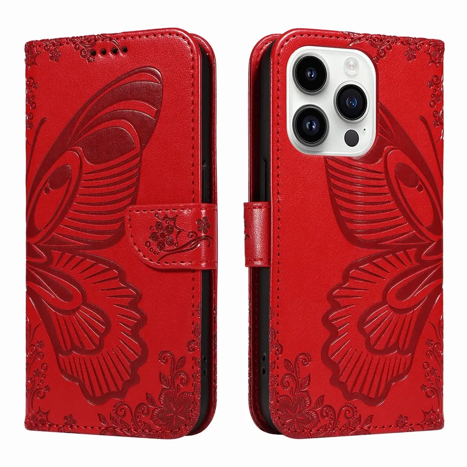 

Pop Lovely Butterfly Leather Case For Xiaomi Poco F6 F3 X3 X5 X6 M4 M6 Pro M5S C65 5G 4G Cute Card Holder Wallet Cover #HMB