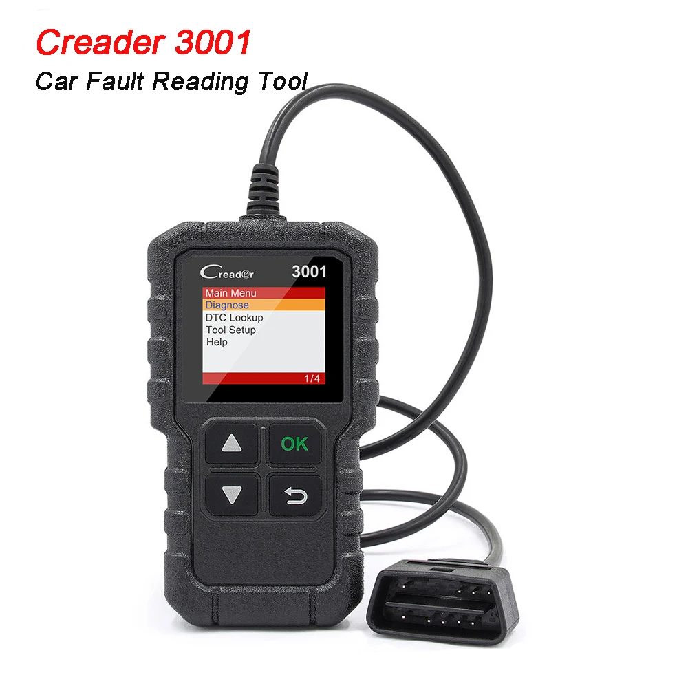 LAUNCH Code Reader Creader 3001 Auto Scan Tool Volledige OBDII/EOBD Auto Reader 3001Over AD31 Car Fault Reading Diagnostic Tool