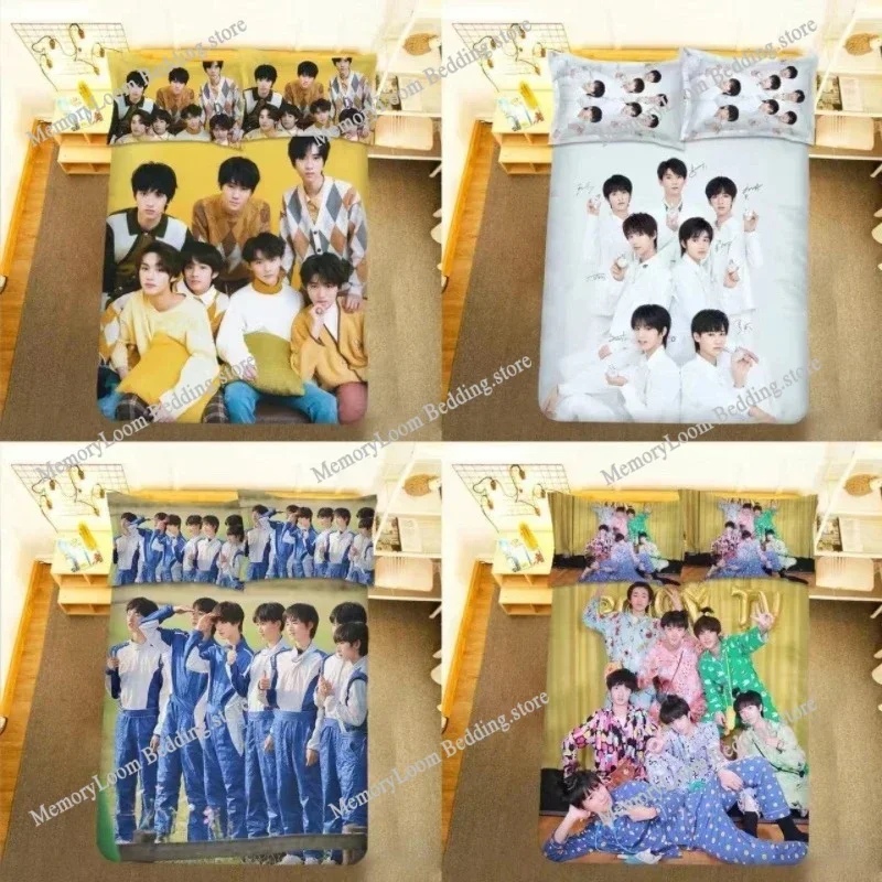 TNT Pillowcase+ Duvet Cover Single Knit Song Yaxuan Ding Chengxin Liu Yaowen Zhang Zhenyuan Ma Jiaqi Double Bedding Set