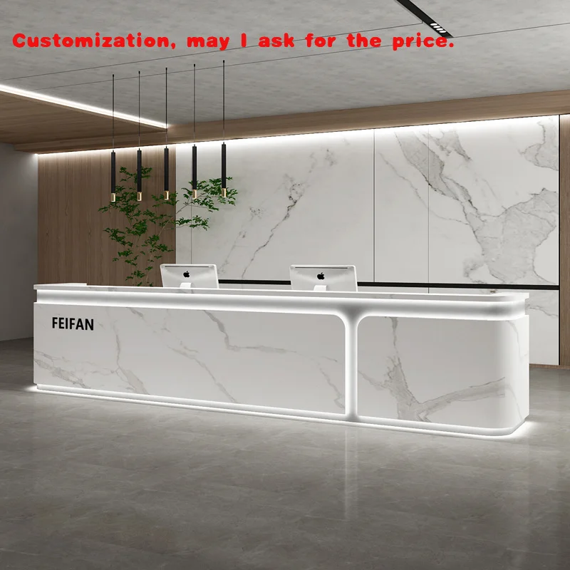 custom.Modern Front Desk Reception Modern Office Furniture Hotels Beauty  Hospitals and Companies Reception Desk