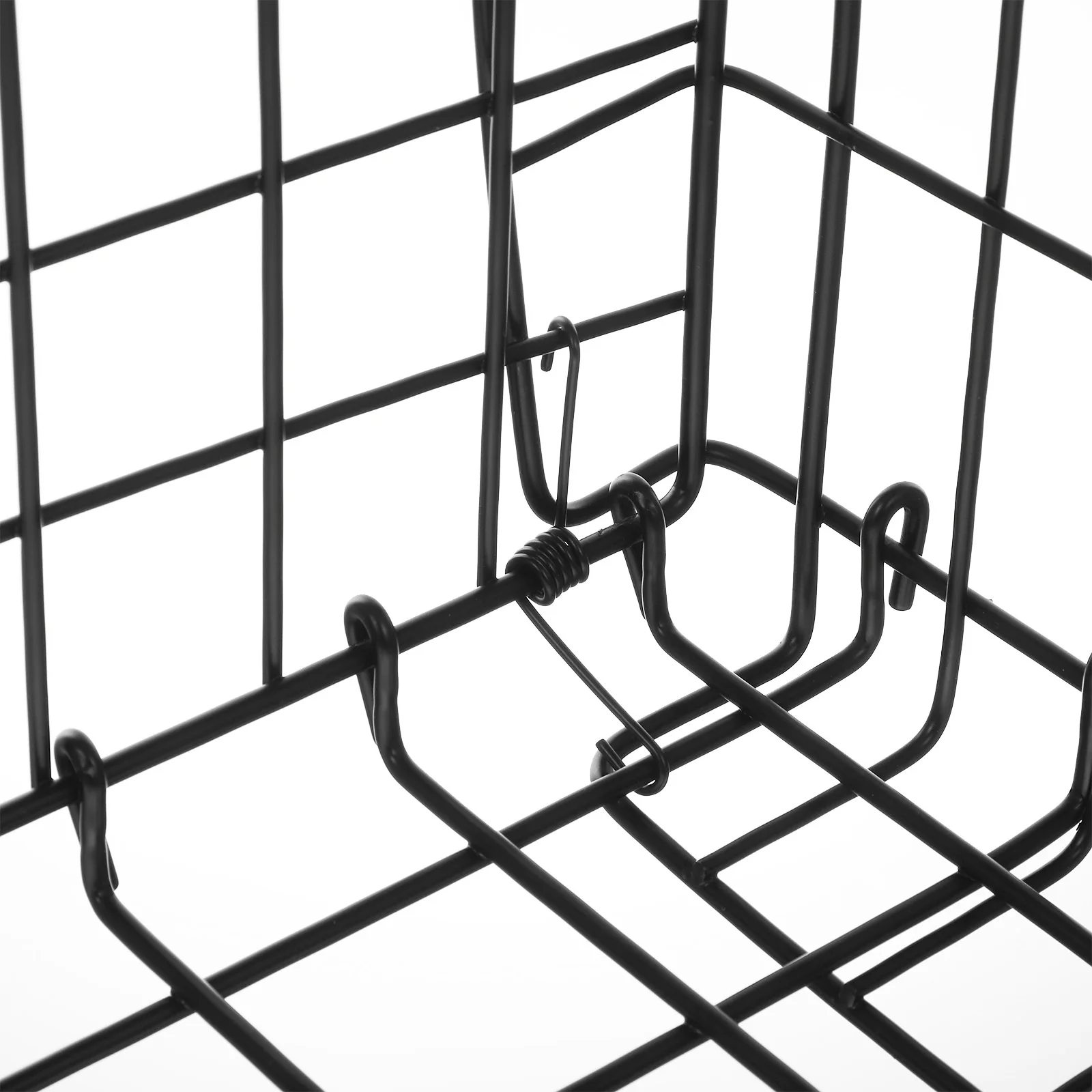 

Foldable Bike Basket Black Durable Steel Material Practical Storage Container Rear Riding Gadget Holder Electric Vehicle Basket