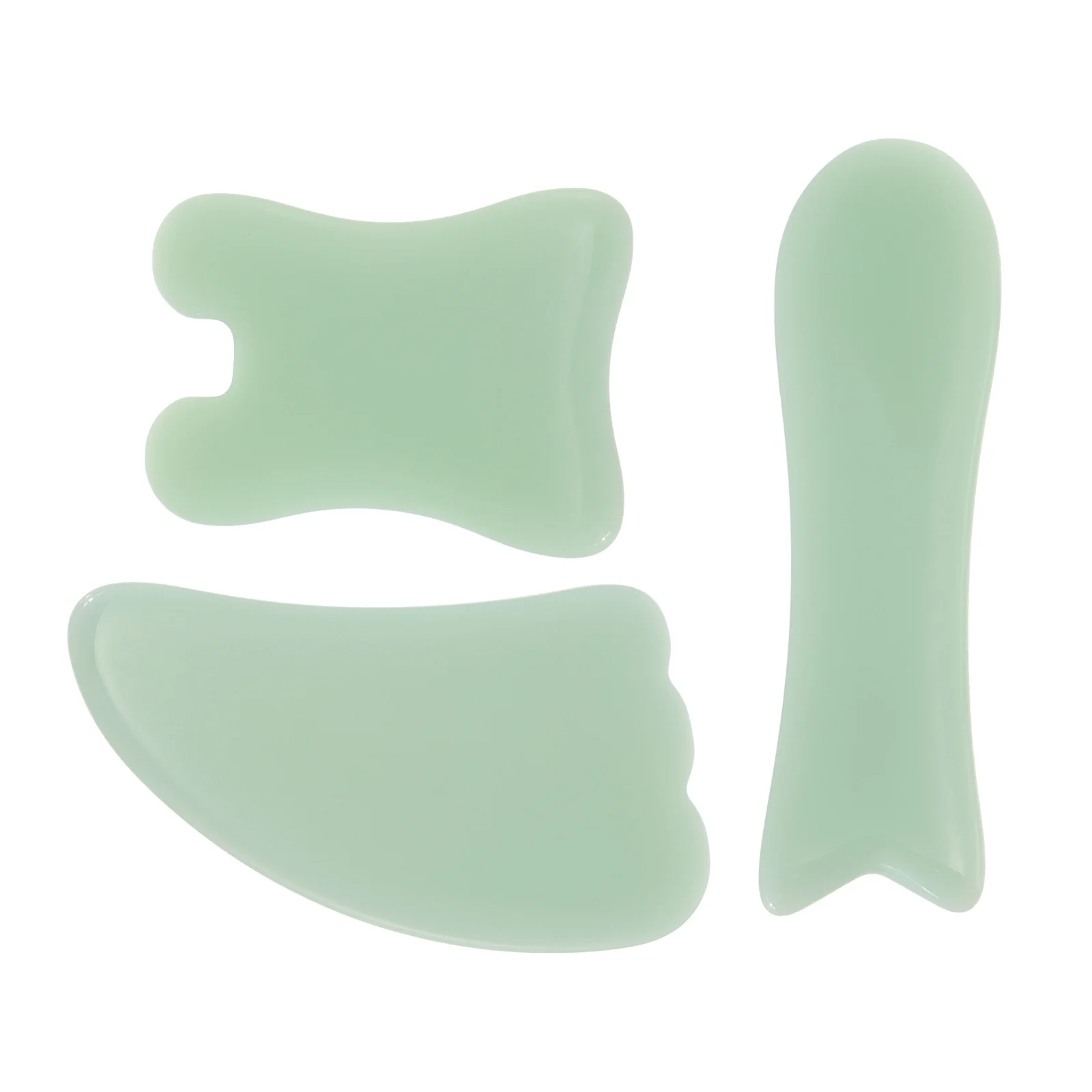 3개입 괄사 마사지 플레이트 전문가용 휴대용 스크래핑 도구 얼굴 및 신체 물리 치료용 견고하고 오래 지속되는 마사지기