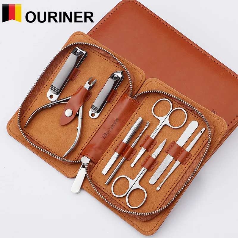 Manicure Set Pedicure Sets Nail Clipper Stainless Steel Professional Nail Cutter Tools with Travel Case Kit