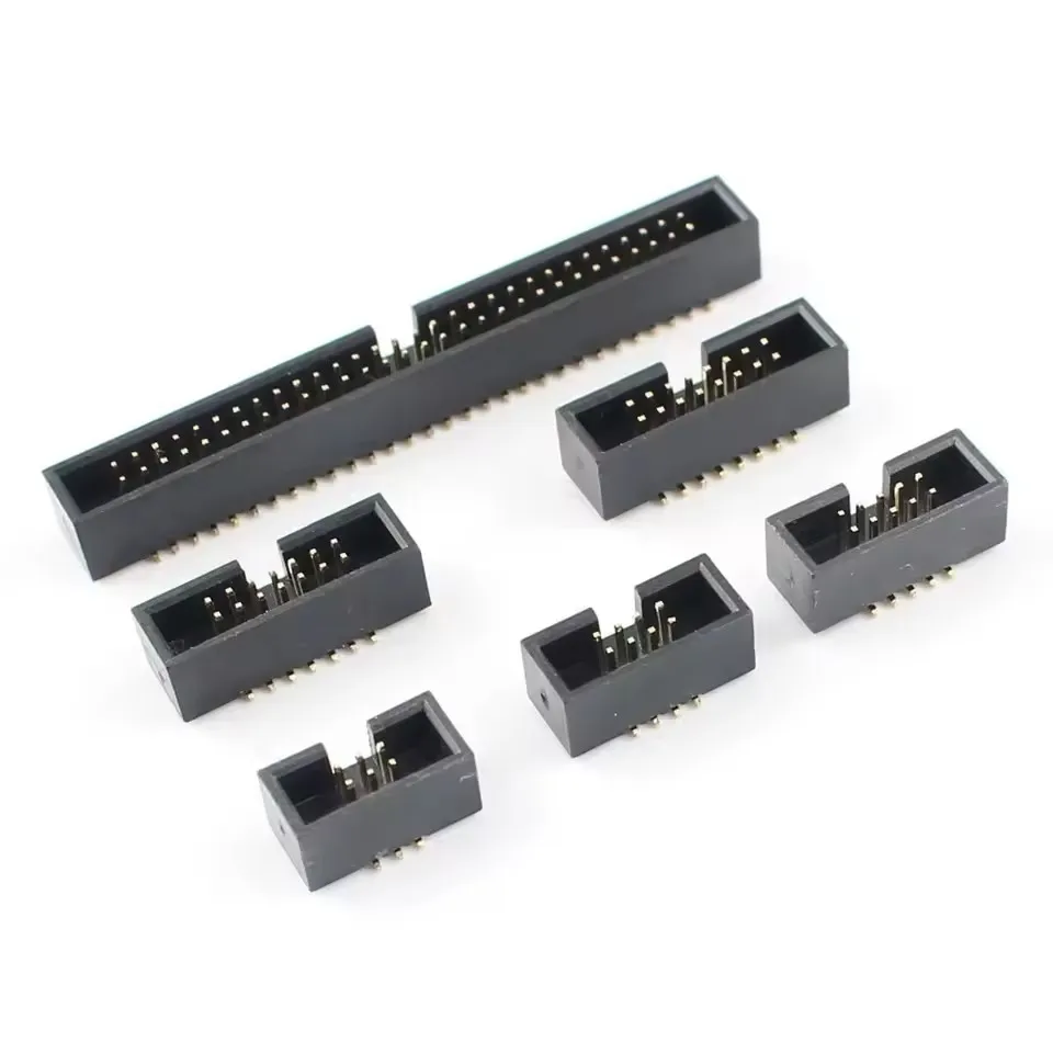 10 قطعة 1.27 مللي متر الملعب 6 8 10 12 14 16 20 26 30 34 40 50 60 دبوس SMT SMD ذكر محاط صندوق رأس IDC موصل