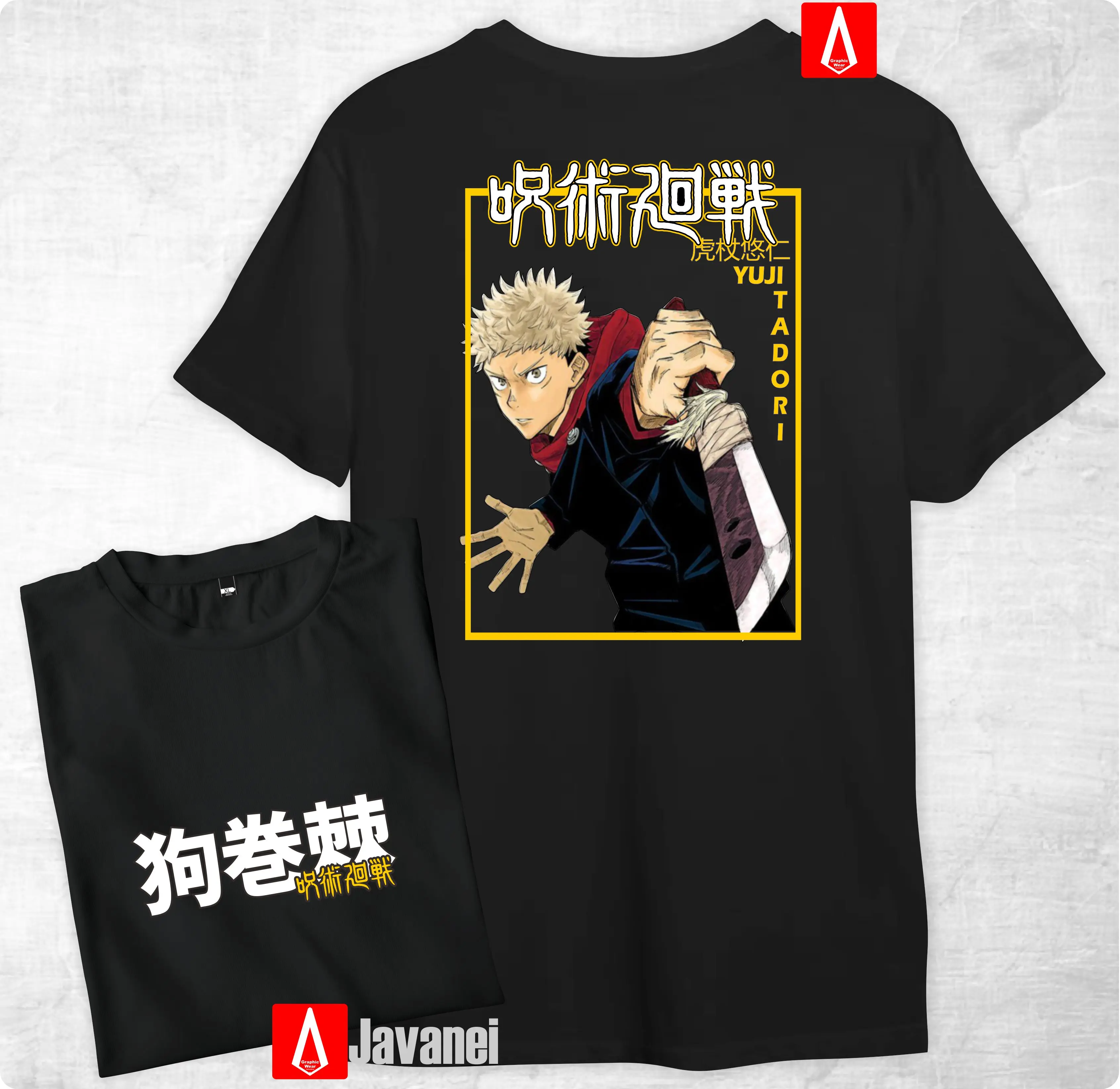 itadori yuji jujutsu kaisen anime kartun komunitas kanji hobby santai keren outdoor distro