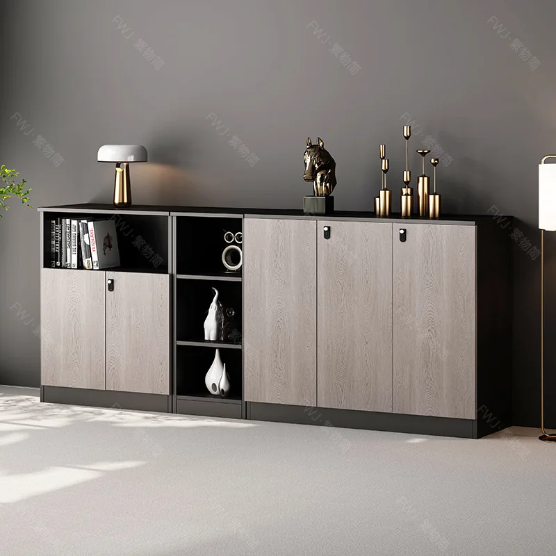 Office File Cabinet Floor Wooden Low Locker Data Cabinet Partition Sundries Storage Long