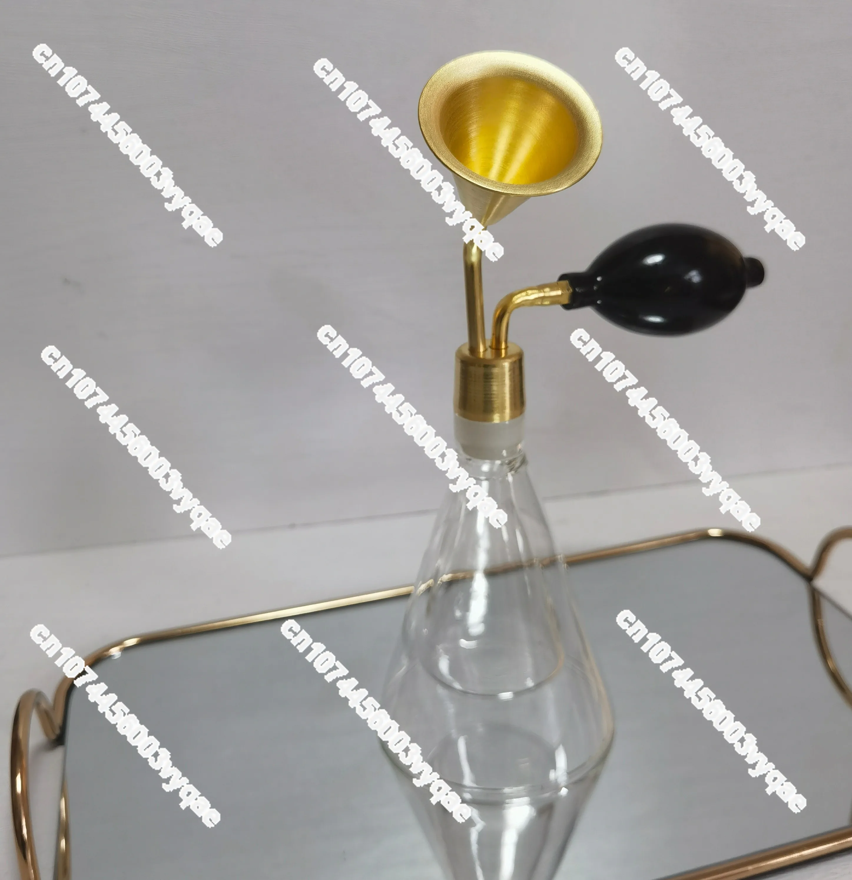 Creative Glass Aroma Diffuser Bottle Brass Fragrance Container SPA Essential Oil Scent Instrument