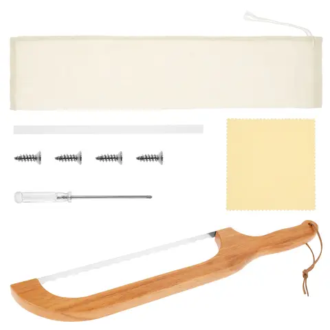 나무 빵 활 칼 톱니 모양의 빵 슬라이서 사워도우 빵 칼 집에서 만든 빵 도구를 위한 다기능 사워도우 빵 슬라이서