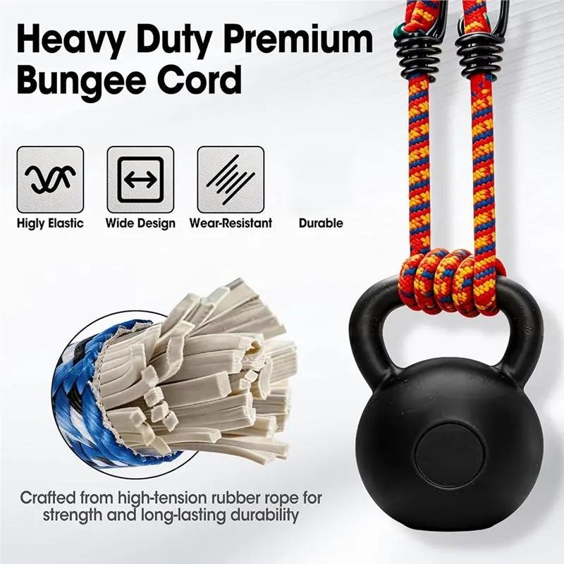 ABHS-Premium Bungee Cords With Hooks(20 Pack), Heavy Duty Outdoor Bungee Cords Assorted For Camping Tent Tarp Cargo Securing