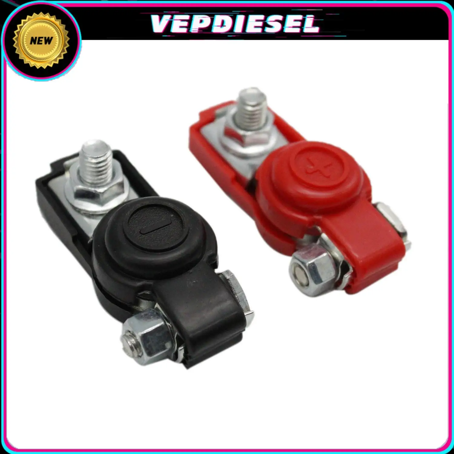 2pcs 12V/24V New Auto Parts Battery Terminal Connector Battery Quick Release Battery Terminals Clamps Cap Clips Car Accessories