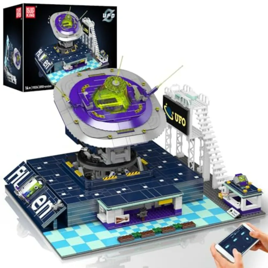 

Star Spaceship Building Set with Spacecraft Model Base Station Galaxy Interstellar Spaceship Kit for Adults Creative Play Space