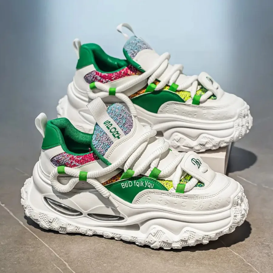 

Мужские повседневные кроссовки с сетчатым верхом и толстой подошвой, в стиле Dad Shoes, для всех сезонов, спортивная обувь для мужчин