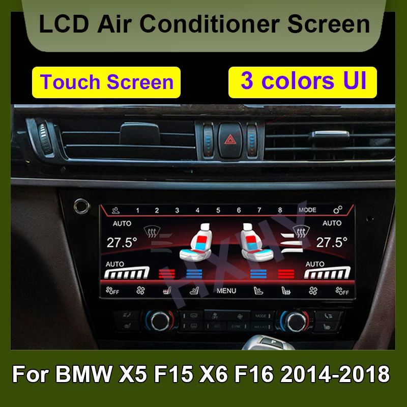 

Новый экран климат-контроля кондиционера для BMW X5 F15 X6 F16 2014-2018 сенсорная панель переменного тока ЖК-дисплей цифровое голосовое управление