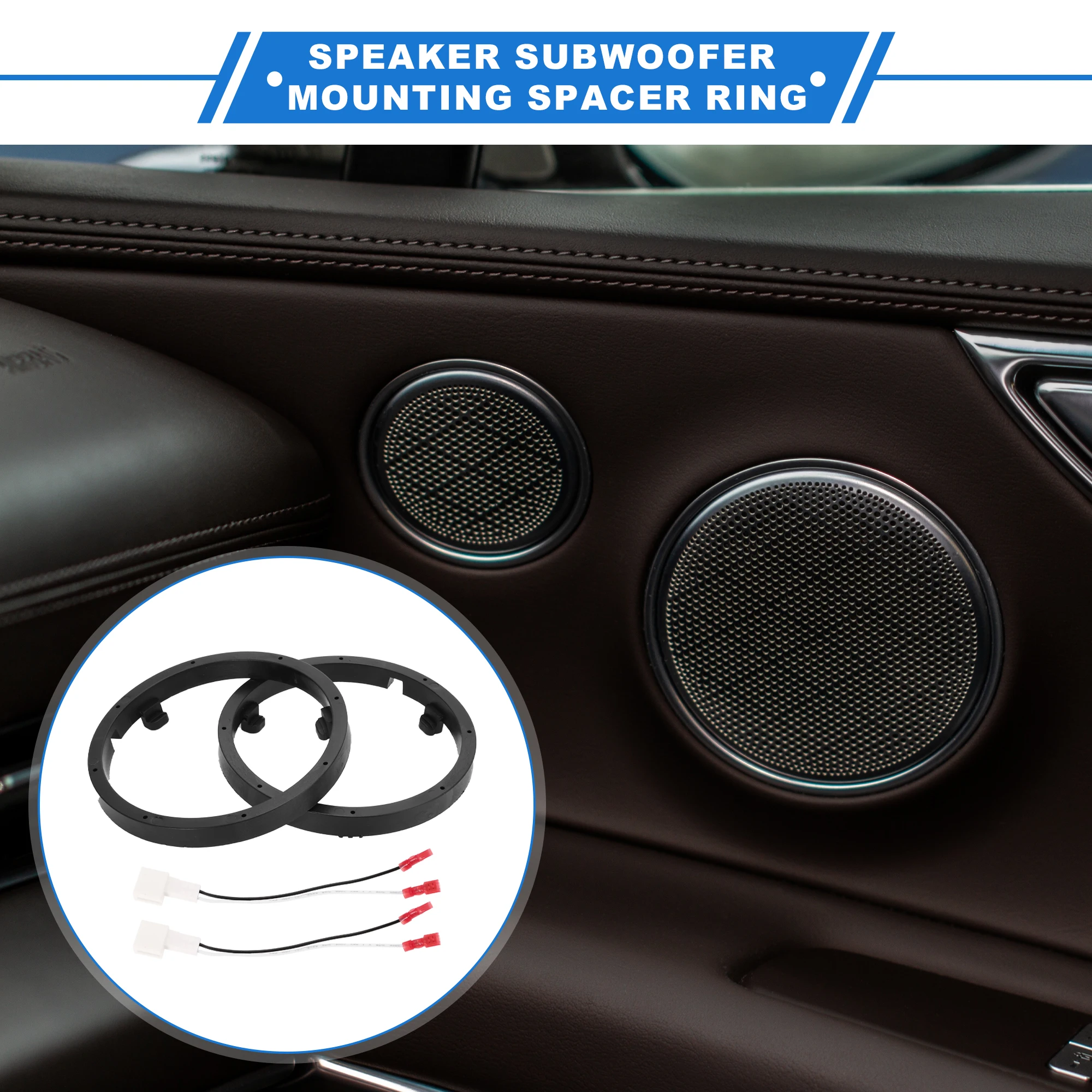 UXCELL Speaker Spacer RingTweeterSpeakerSpacerAdator for MitsubishiLancer for6.5'' 2Set