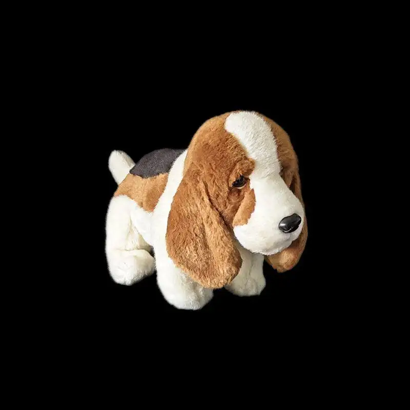 

Lifelike Basset Hound Plush Toy Simulation Short Leg Hound Stuffed Dog with Big Ears Soft Fluffy Doll Home Decoration Kids Gift