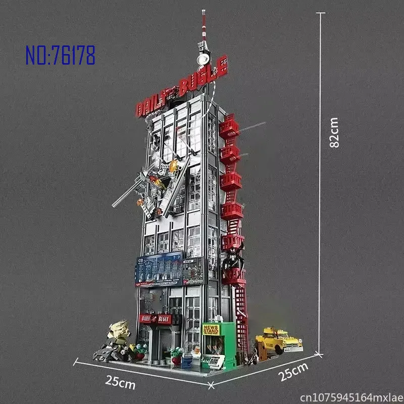 76178 City Series Big News Gebäudemodell, Bausteinspielzeug, pädagogisches Montagespielzeug, 3772 Stück, Weihnachtsgeschenk