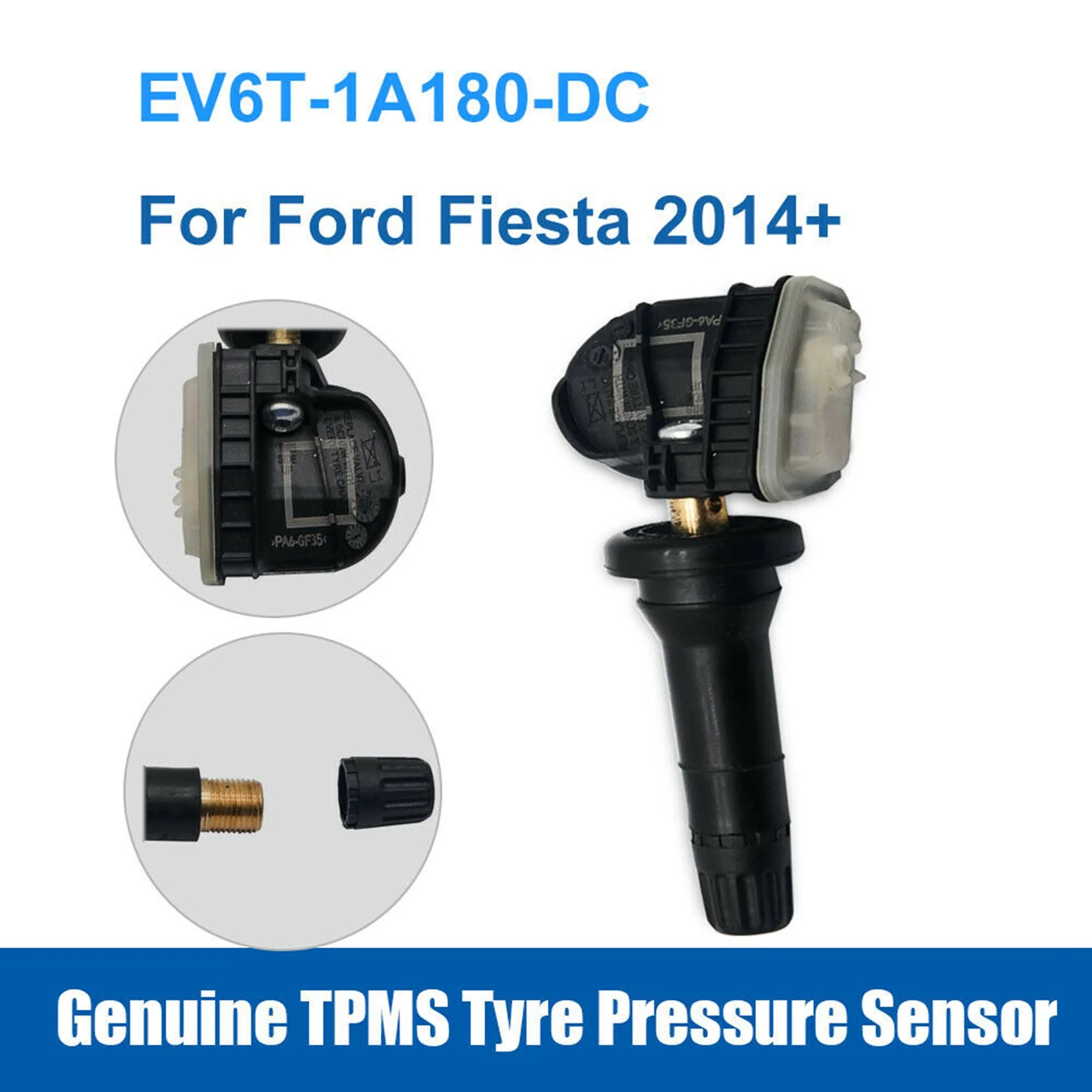 Practical 2X TPMS Tire Pressure Sensor Tire Pressure Valve Automotive Car Tool For Ford EV6T-1A180-DC TPMS 433 MHZ 1862980 20368