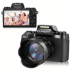 64MP Digital Camera SLR DSLR For Photography 4K 60FPS Vlog Camcorder 4.0 Inch Touch Screen Youtube Livestream Webcam Auto Focus