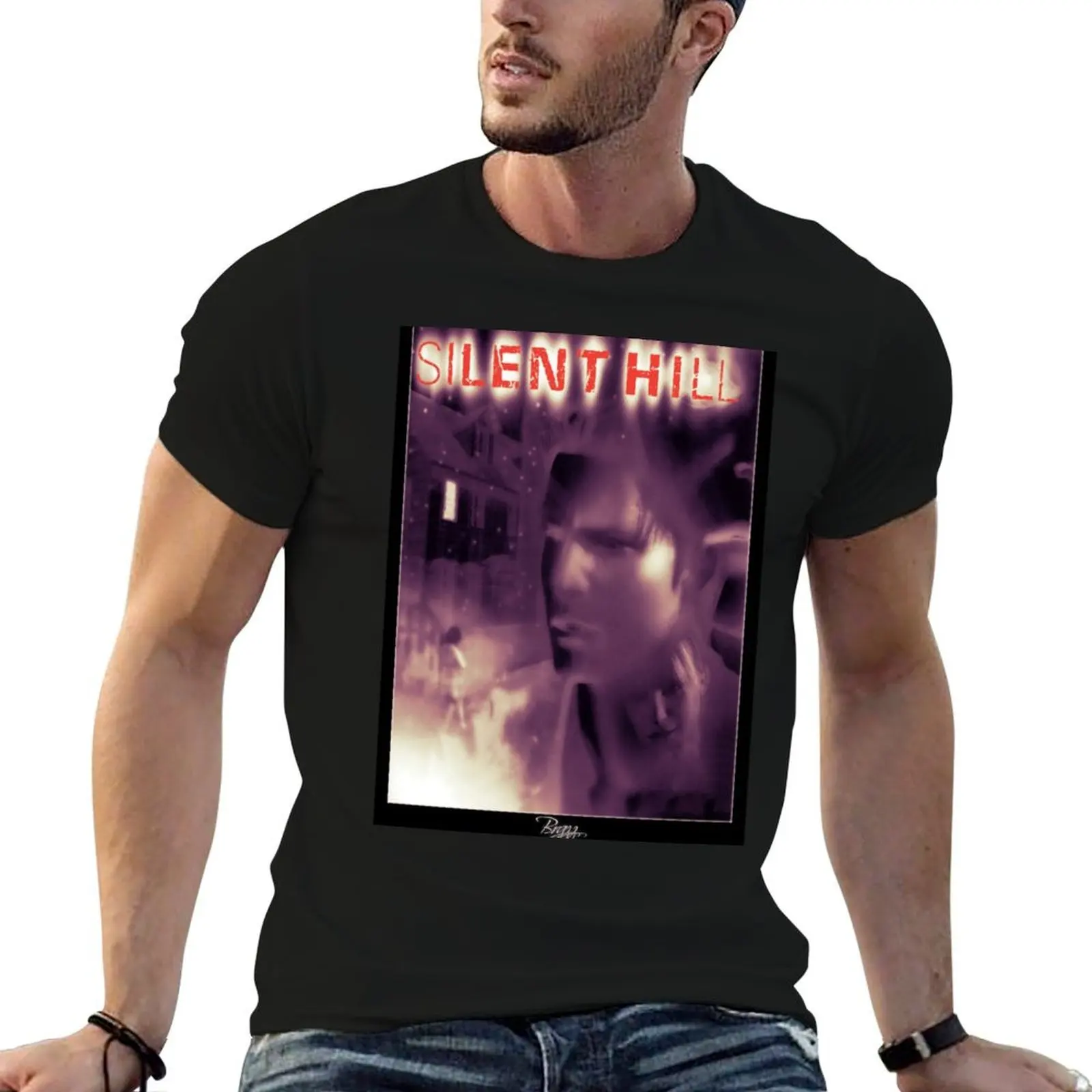 

Silent Hill 1 - Ps1 Original Art Box Cover (NA Version) T-Shirt anime t shirts for man t shirts for man graphic funny T-Shirt