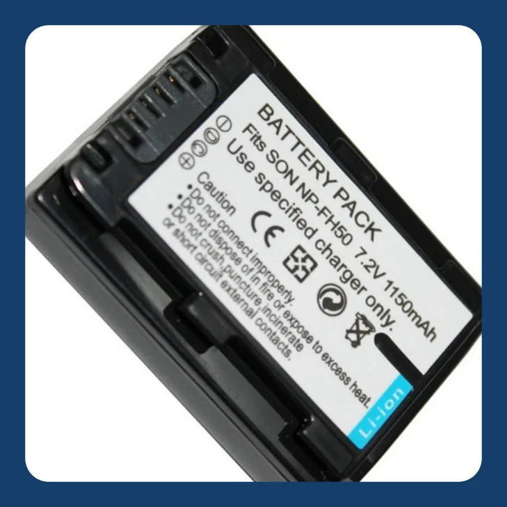 소니 캠코더용 1150mAh NP-FH50 배터리 교체용 리튬 이온 배터리 충전기 포함