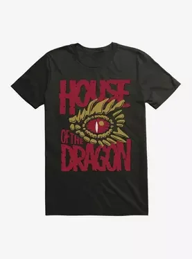 Camiseta de manga corta de algodón para fanáticos de la película House of The Dragon con el escudo del dragón Targaryen vintage