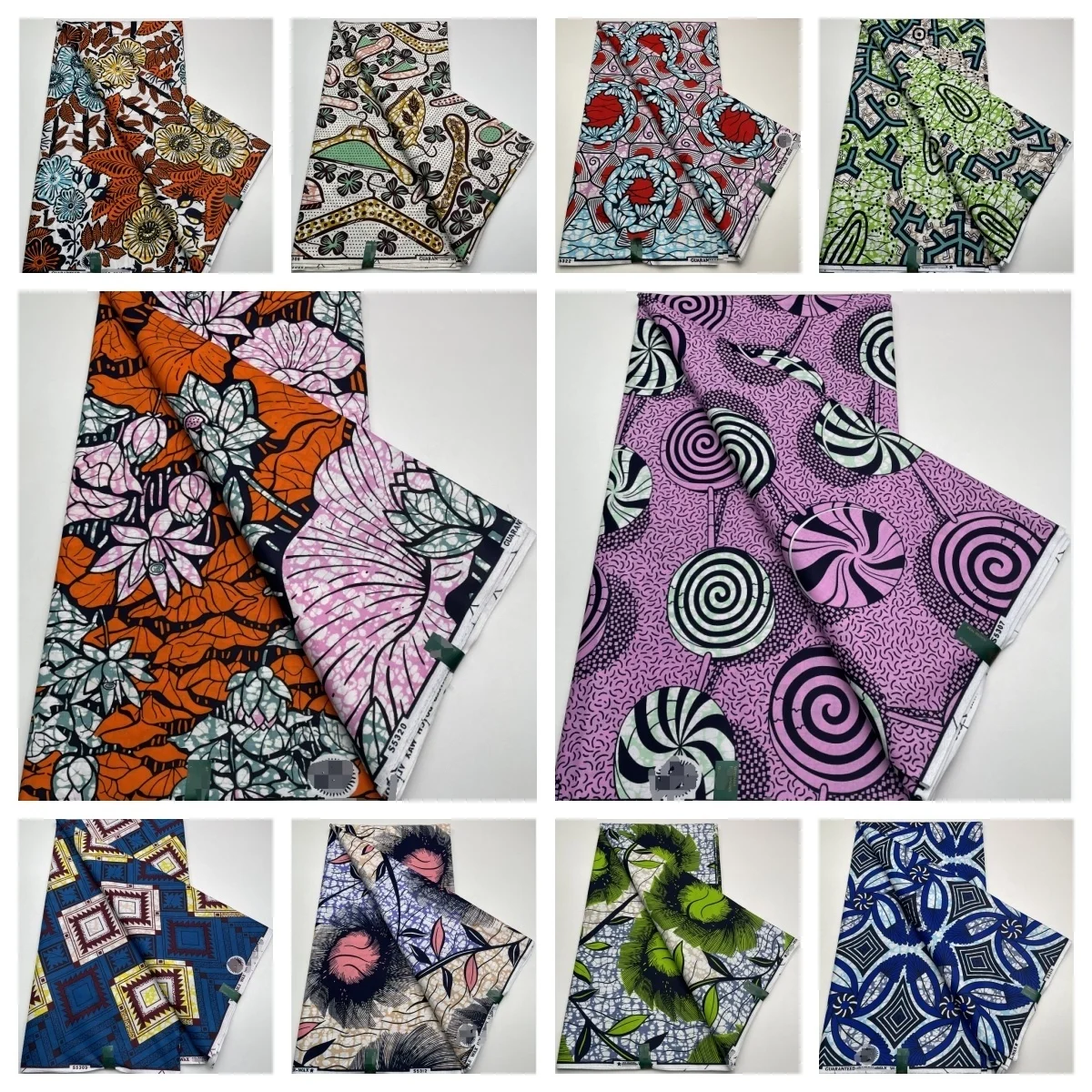 

New Guaranteed Veritable Pagne Wax 100% Cotton Original Real Wax Ankara Fabric African Print Fabric For Wedding Dress Tissus